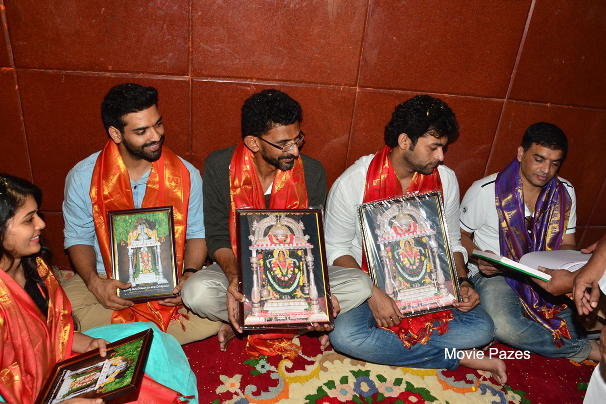 Fidaa Team at Hanman Temple in Vijayawada